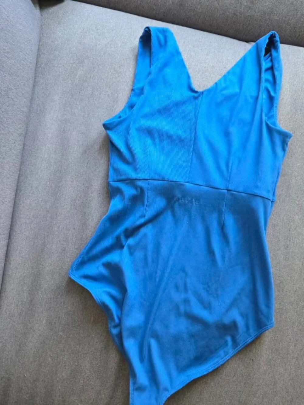 Cobalt Amelia V-Neck ribbed bodysuit